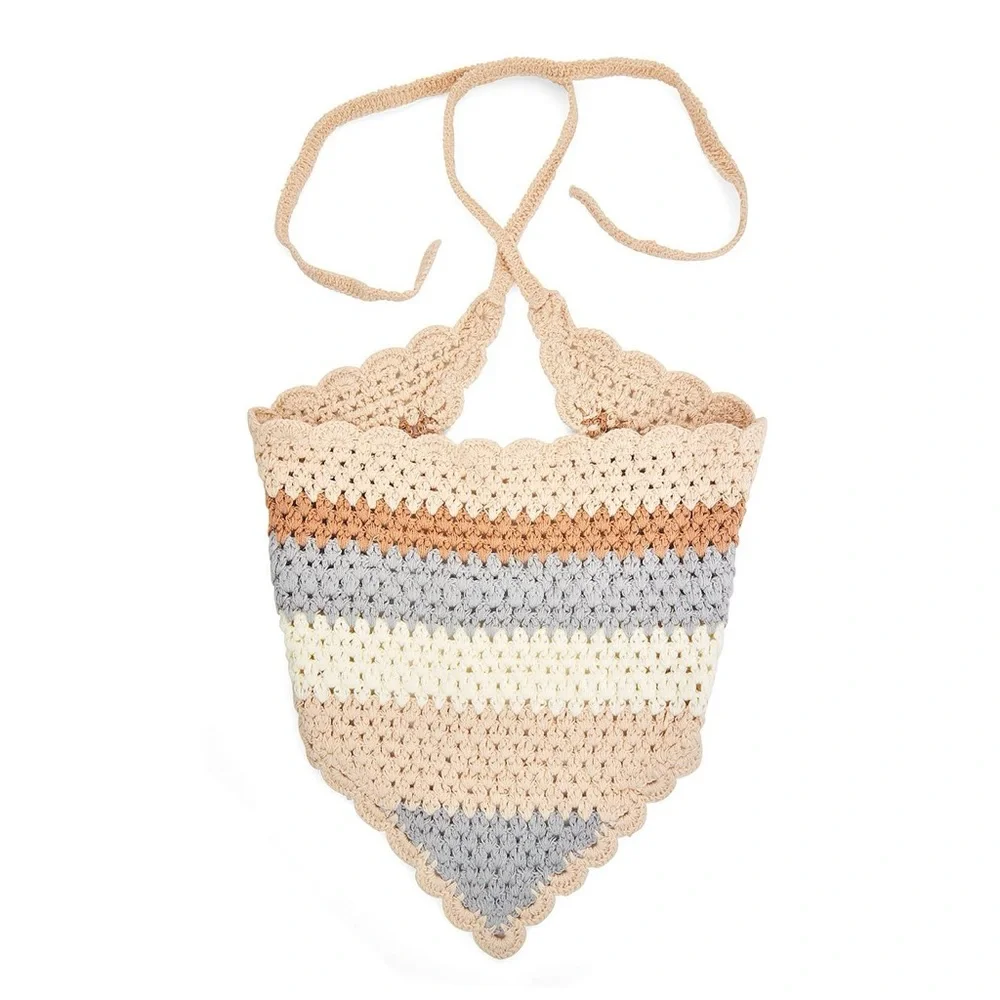 New🌟Anthropologie-Triangle Crochet Hair Scarf